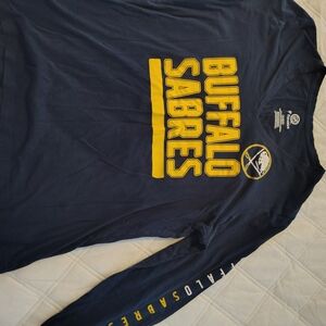 Fanatics Buffalo Sabres Navy and Gold Long Sleeve Tee